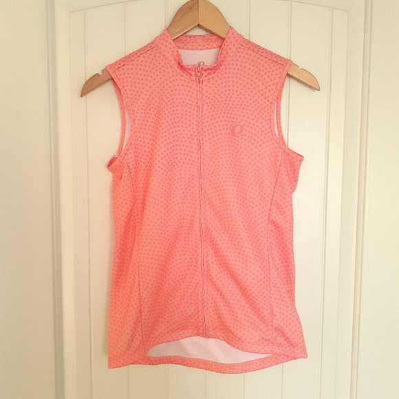 Pearl Izumi SELECT Escape Sleeveless Graphic Jersey Peach Orange Dot Size S - Picture 1 of 11